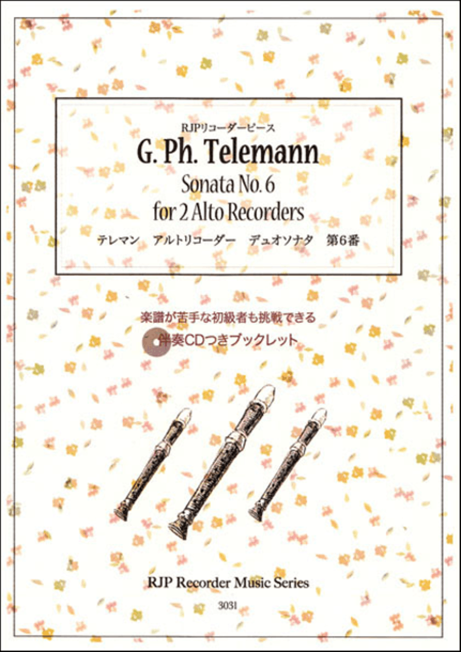 Duo Sonata No. 6 G Major Duo Sonata No. 6 G Major Alto Recorder scores gallery preview page 1