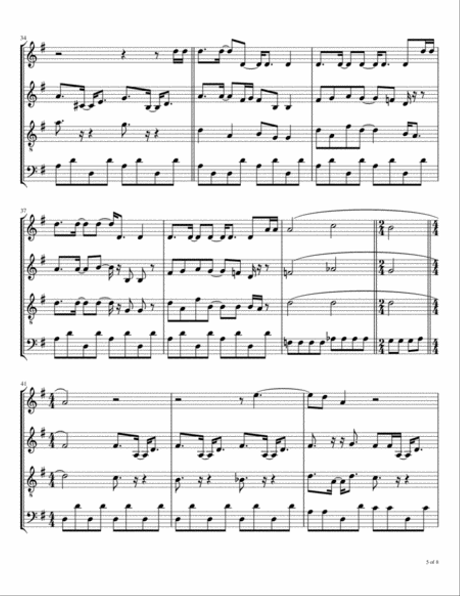 Dear Prudence Dear Prudence Woodwind Quartet scores gallery preview page 6