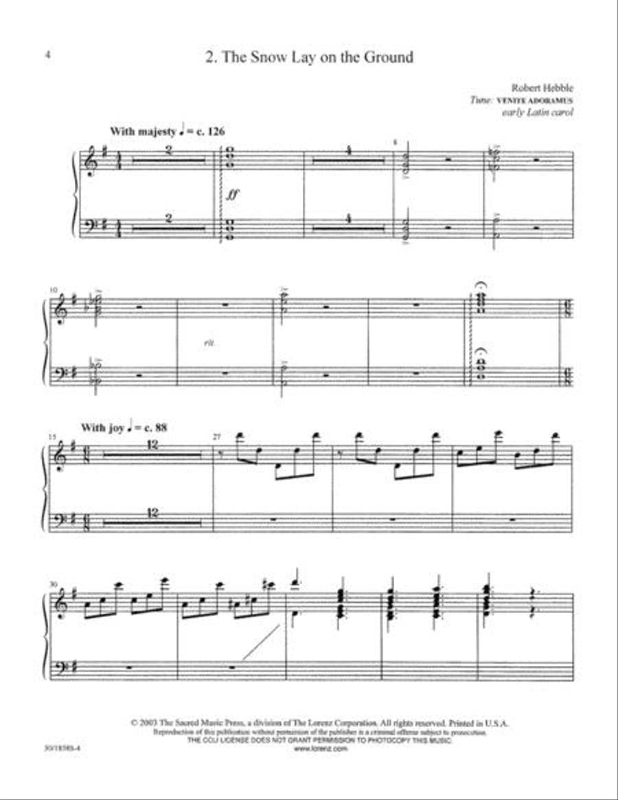 Glad Tidings of Great Joy - Harp Part Choir scores gallery preview page 5