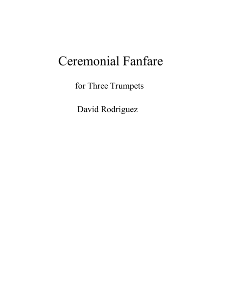 Ceremonial Fanfare Ceremonial Fanfare Brass Ensemble scores gallery preview page 1