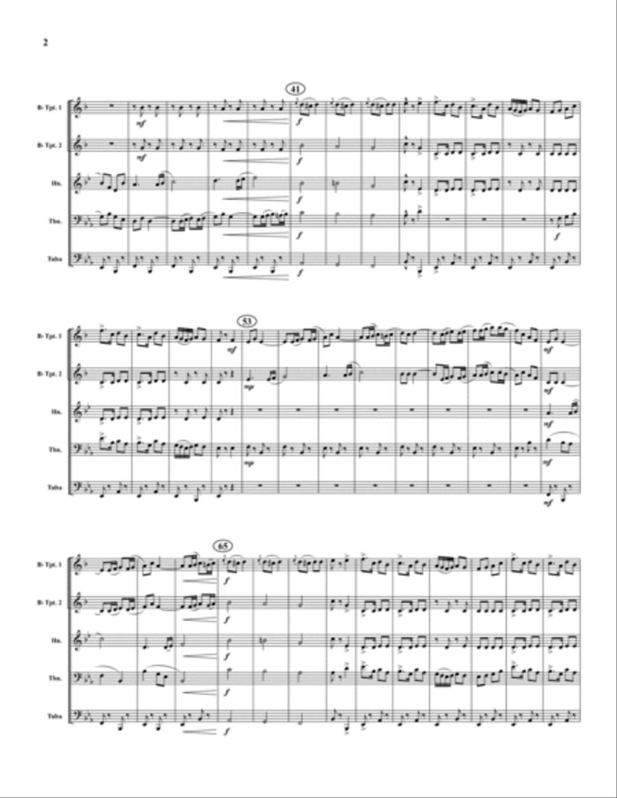 Fairest of the Fair Brass Quintet scores gallery preview page 2