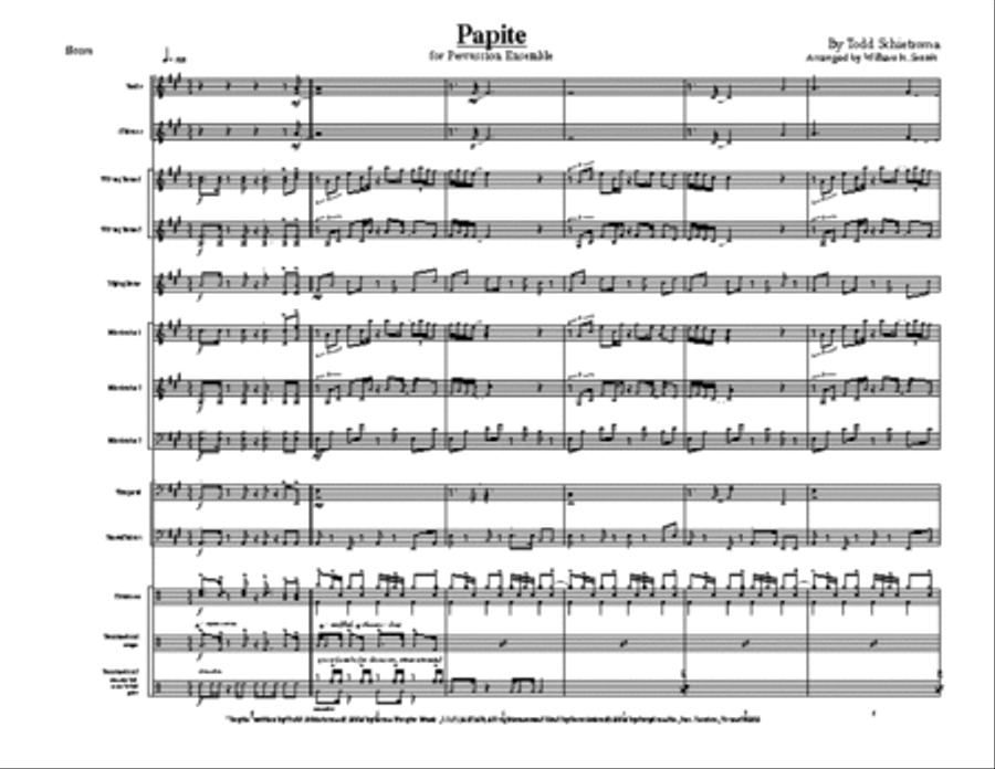 Papite Percussion Ensemble scores gallery preview page 2