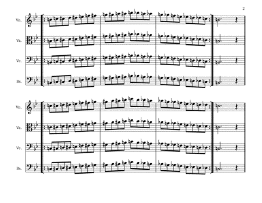 String Chromatic Warm Up No 1 String Orchestra scores gallery preview page 2