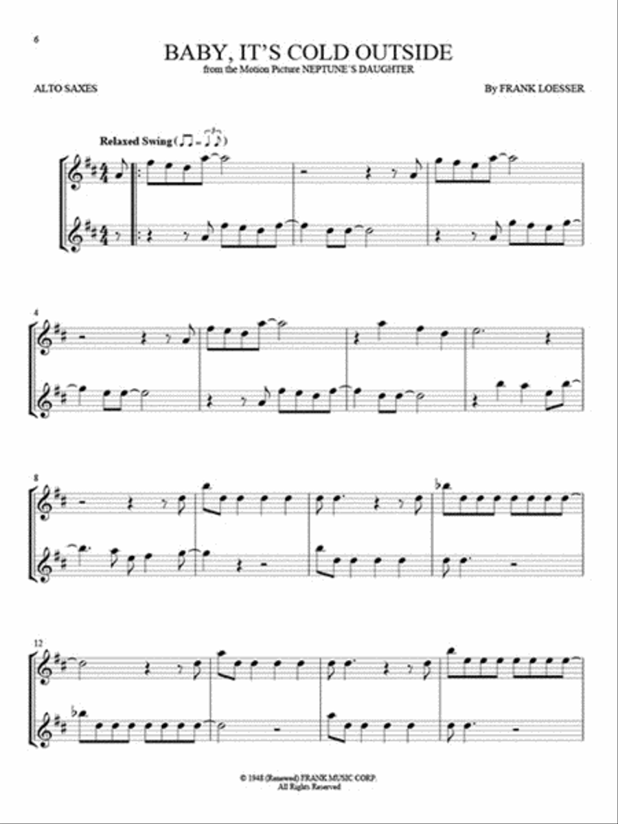 Christmas Hits for Two Alto Saxes Woodwind Duet scores gallery preview page 5