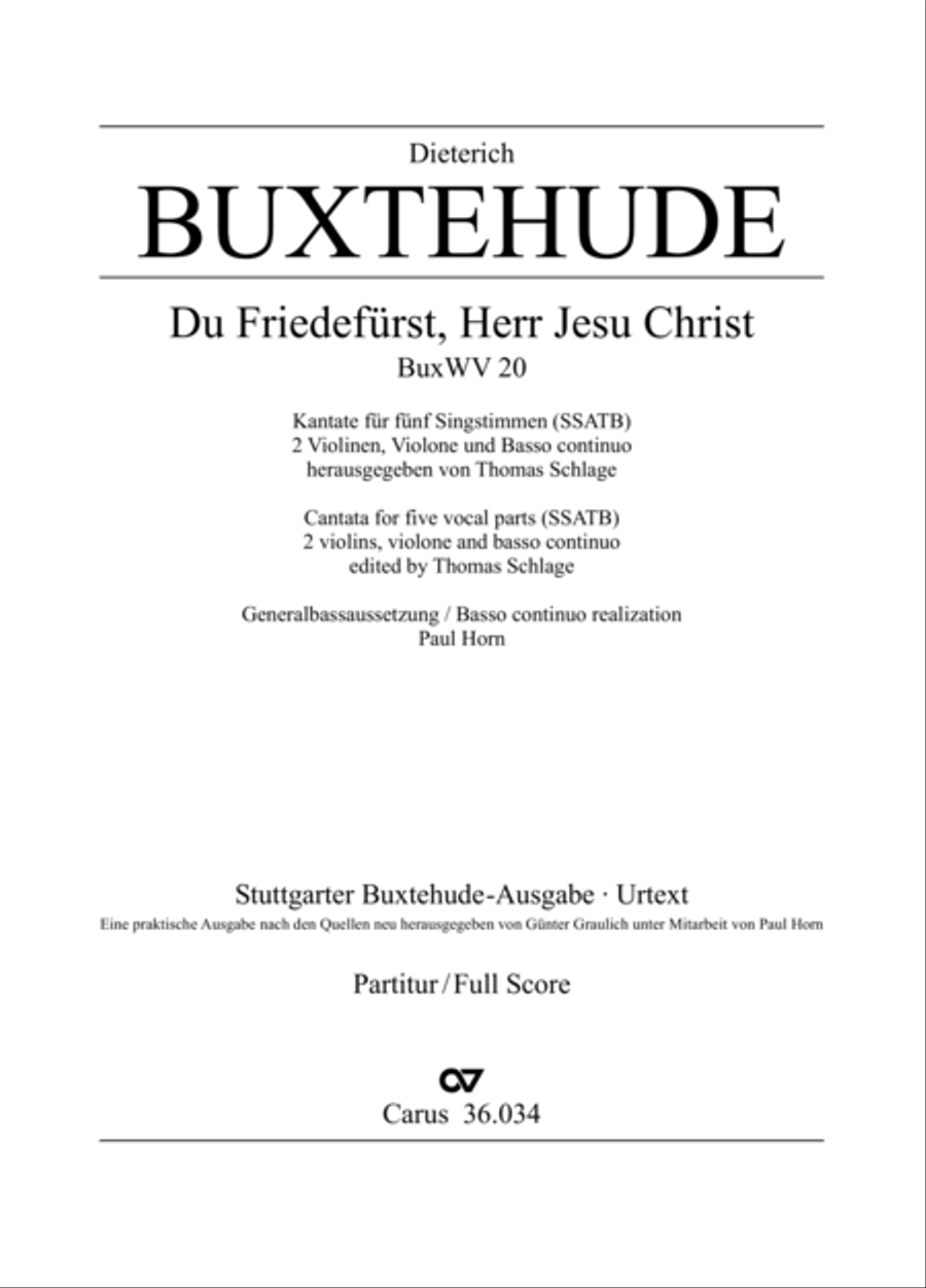 Thou Prince of peace, to thee we how (Du Friedefurst, Herr Jesu Christ) SSATB scores gallery preview page 2