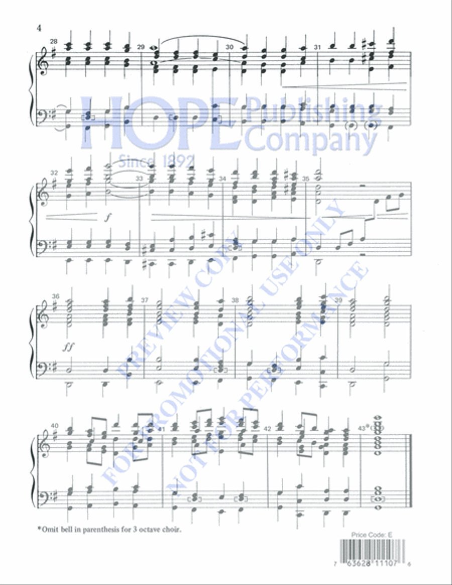 Praise Ye the Lord of Hosts 5-Octaves scores gallery preview page 4