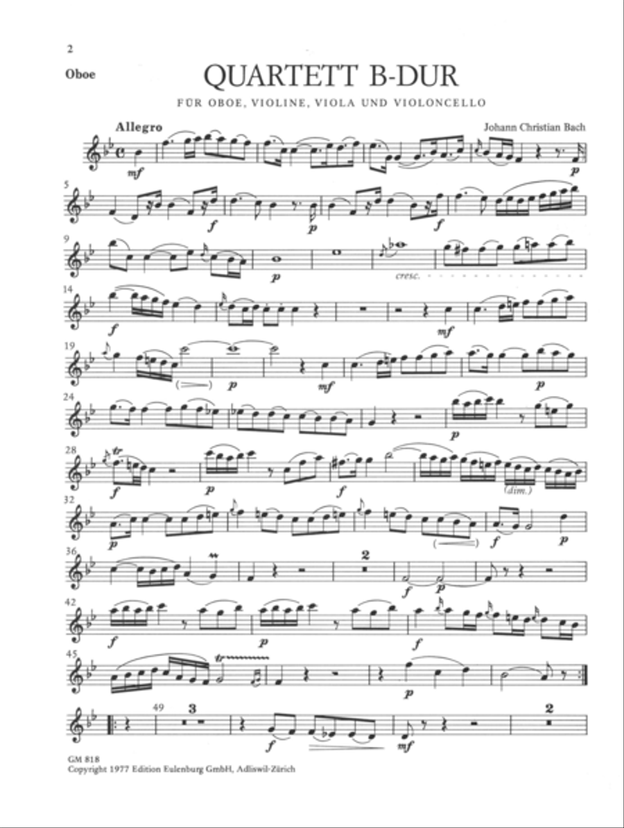Quartet Oboe scores gallery preview page 2