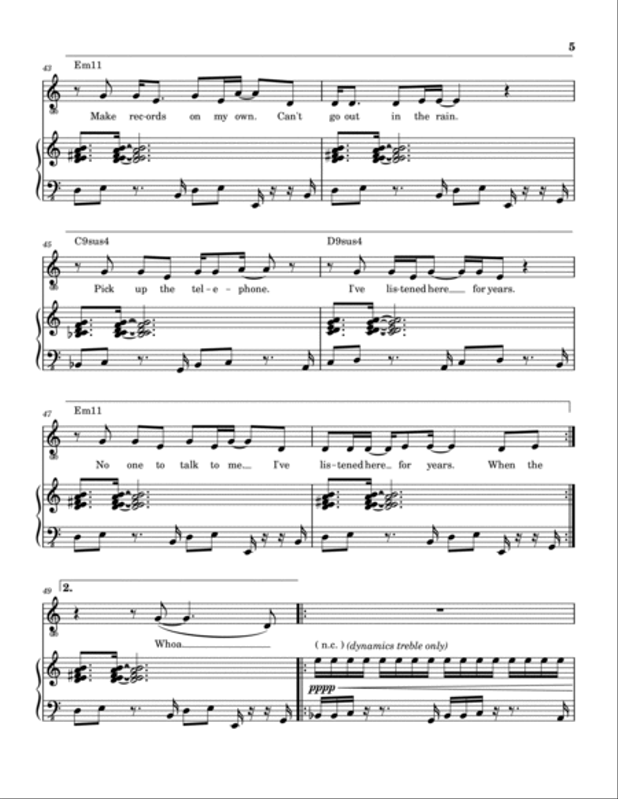 When The World Is Running Down, You Make The Best Of What's Still Around Piano, Vocal, Guitar scores gallery preview page 6