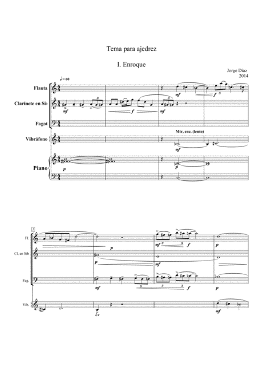 Theme for Chess - Tema para ajedrez Small Ensemble scores gallery preview page 4