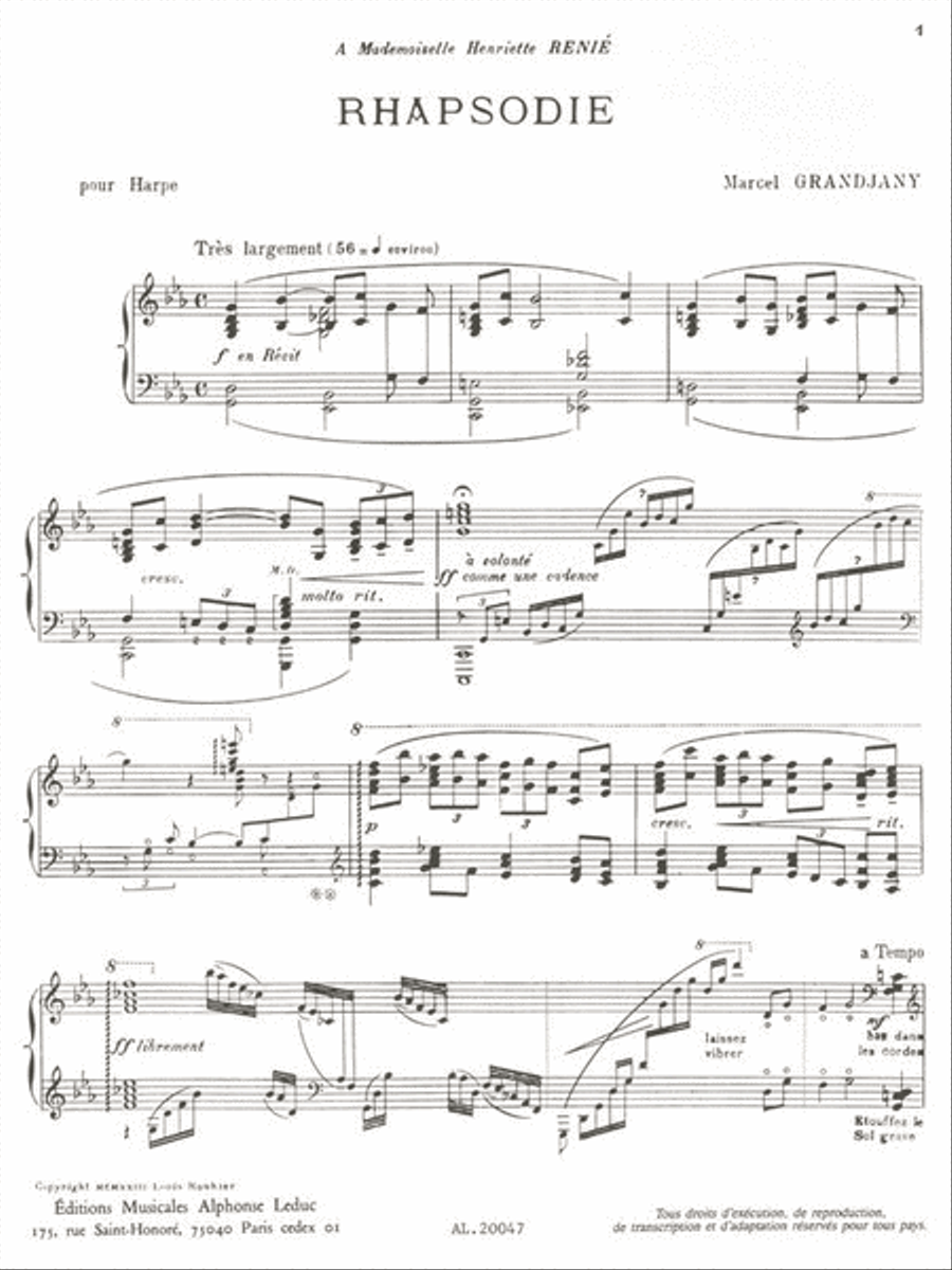 Rhapsody for Harp Harp scores gallery preview page 2