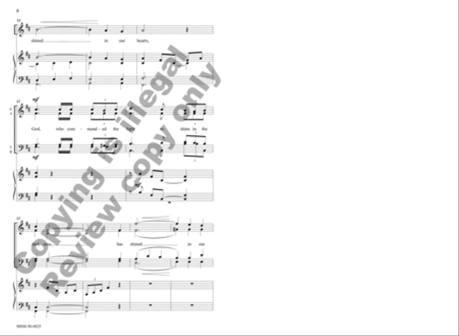 Eternal Light, Shine in My Heart 4-Part scores gallery preview page 7