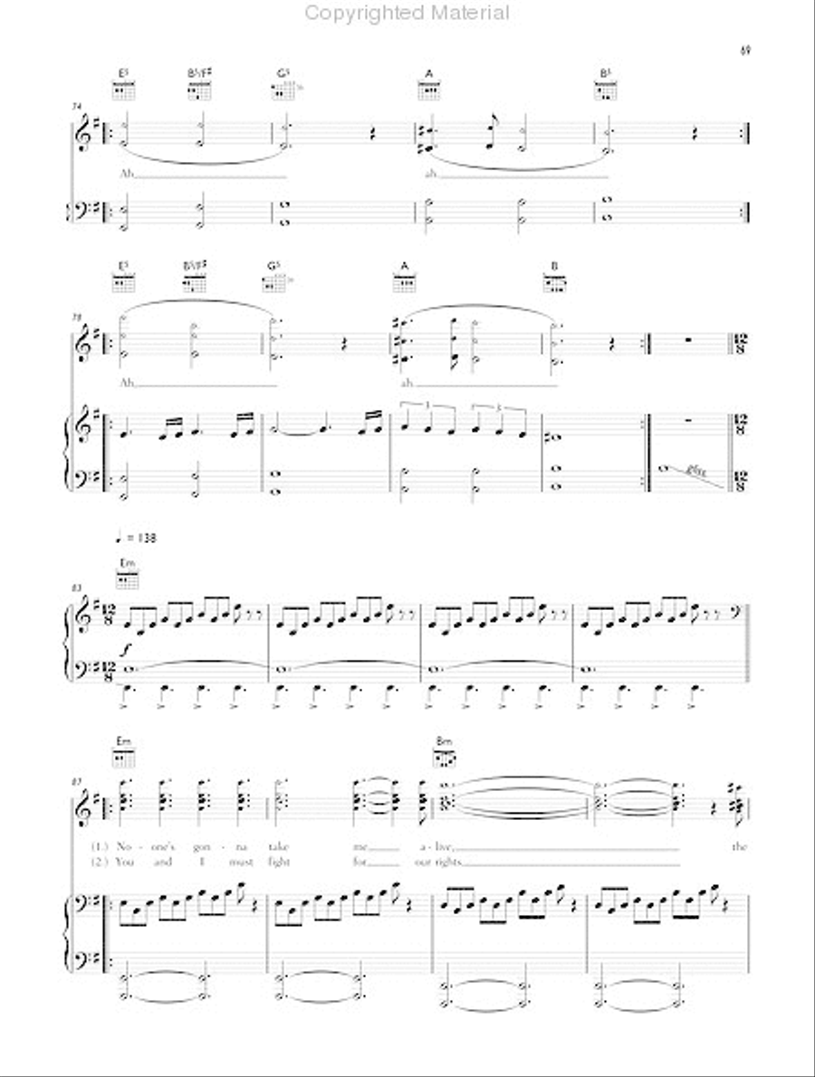 Muse - Black Holes and Revelations Piano, Vocal, Guitar scores gallery preview page 6