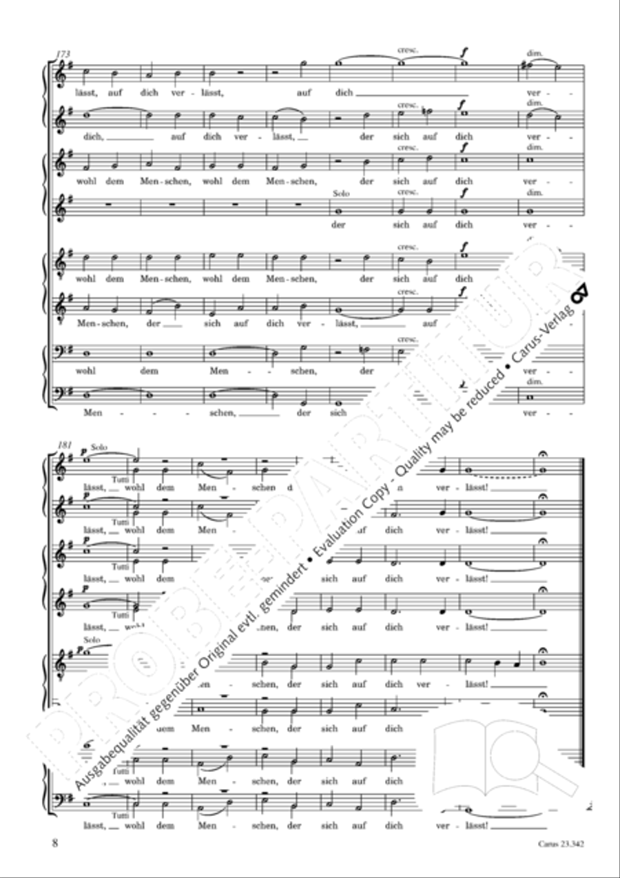 Der 84. Psalm SSAATTBB scores gallery preview page 9