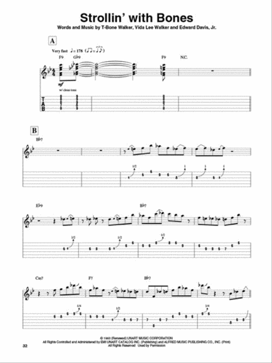 T-Bone Walker T-Bone Walker Electric Guitar scores gallery preview page 4