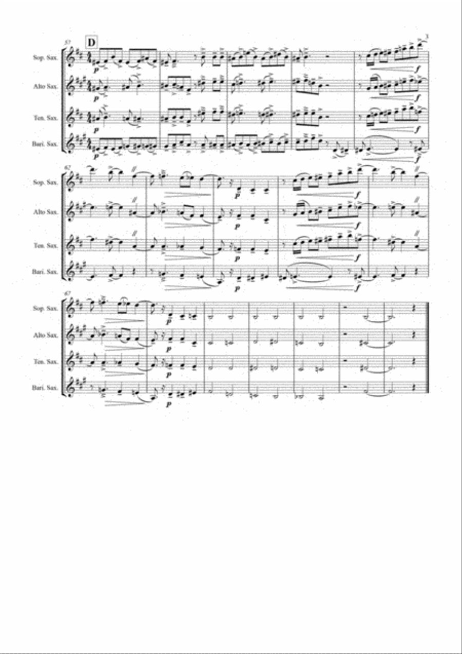 My Family 2 - Grandparents Saxophone Quartet scores gallery preview page 3