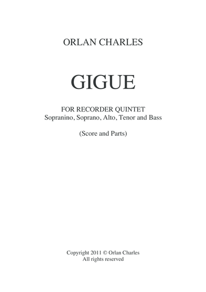 Gigue - for recorder quintet image number null