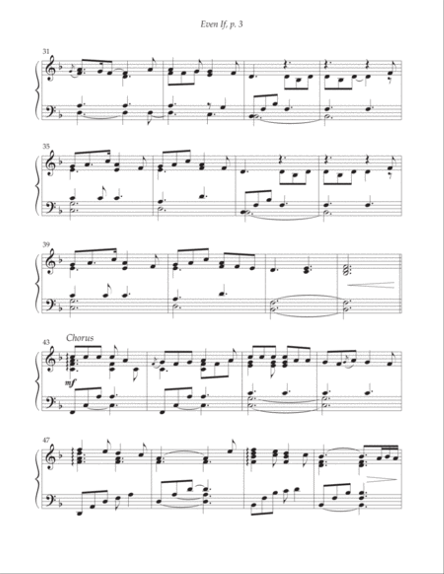 Even If Piano Solo scores gallery preview page 3