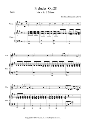 Book cover for Preludes in E Minor Op.28 No.4