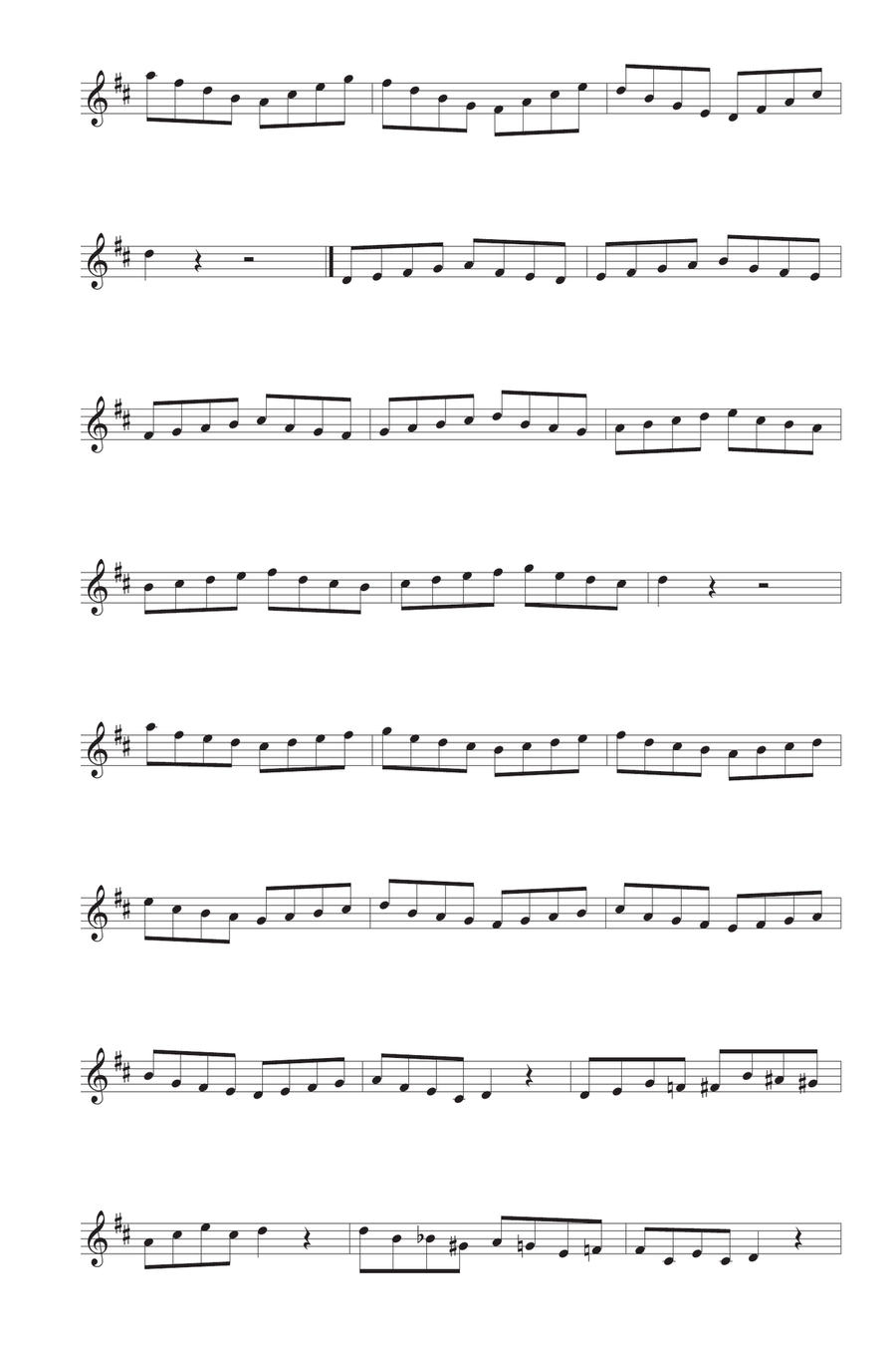 Jazzy scales and patterns in 12 keys - treble clef