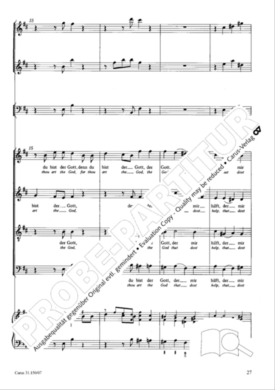 O my Lord, I long for thee (Nach dir, Herr, verlanget mich) 4-Part scores gallery preview page 28