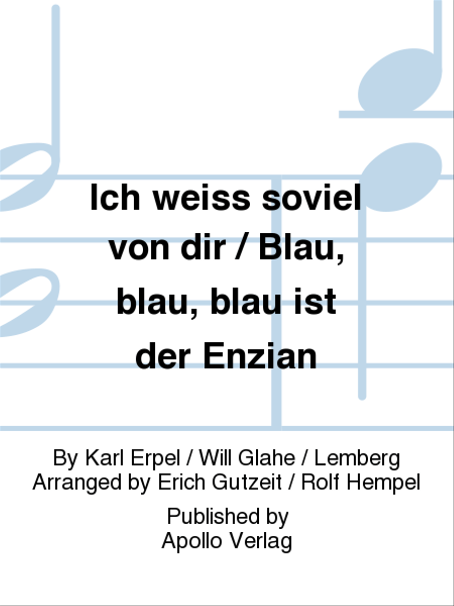 Ich weiß soviel von dir / Blau, blau, blau ist der Enzian Concert Band scores gallery preview page 1