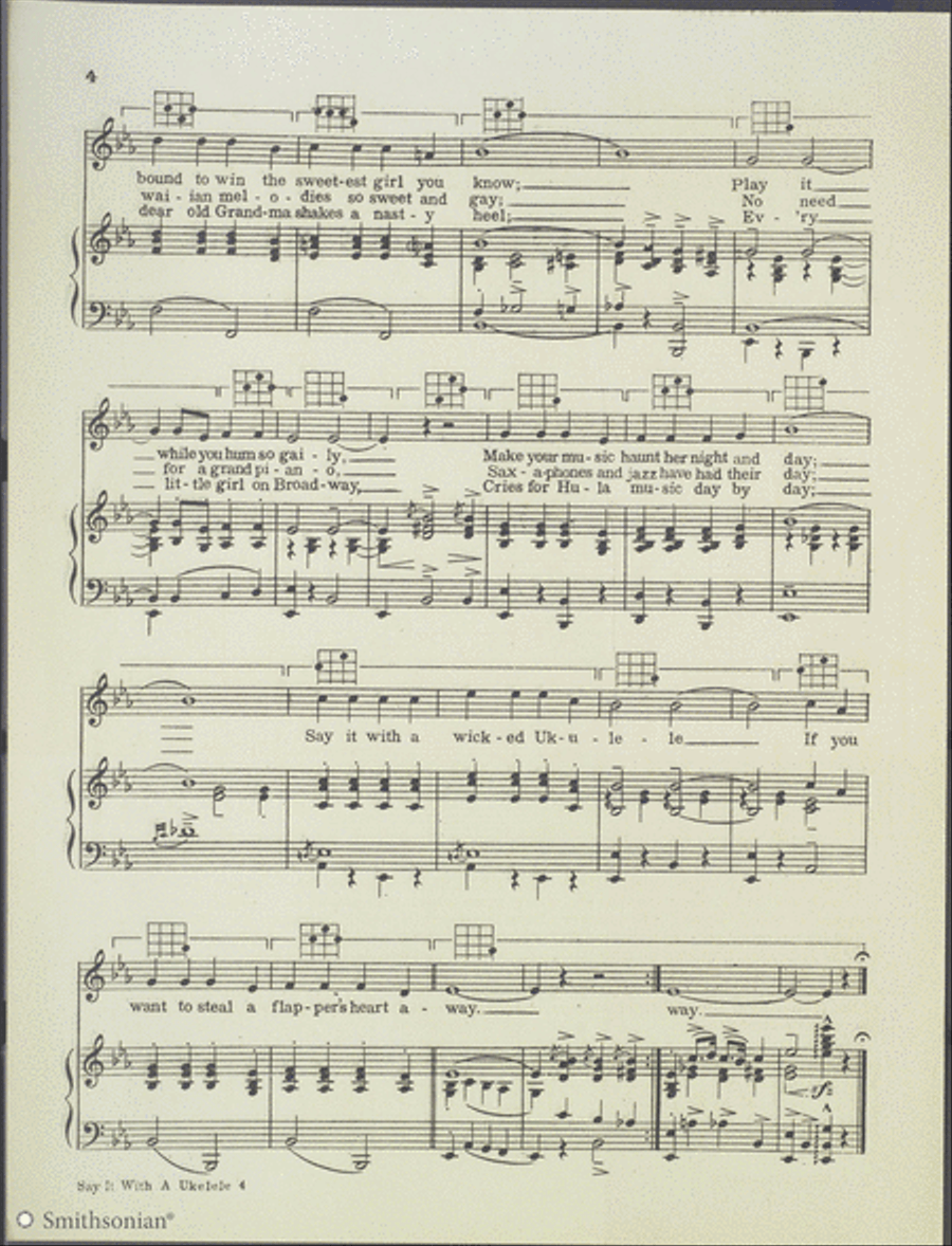 Say It With A Ukulele Piano, Vocal scores gallery preview page 4