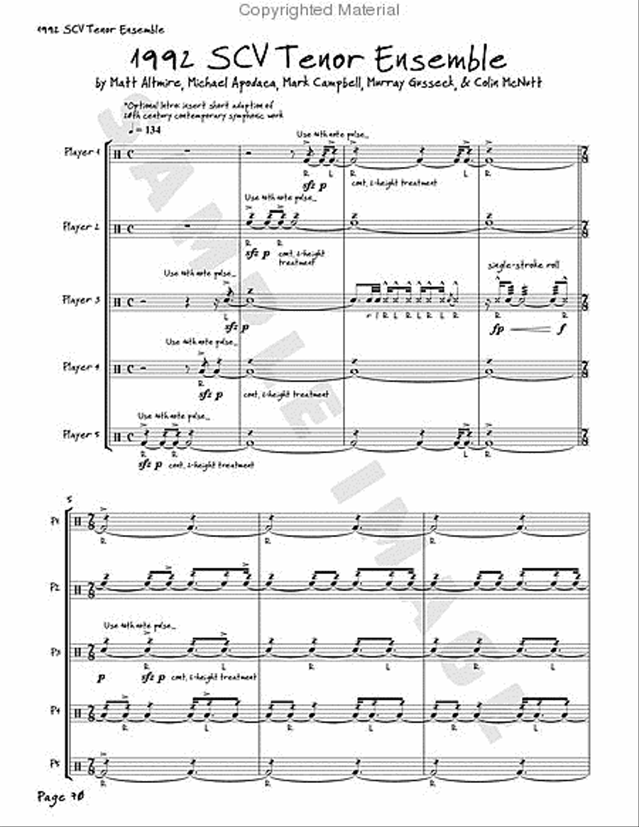 Violent Tenor Cream Drums scores gallery preview page 37