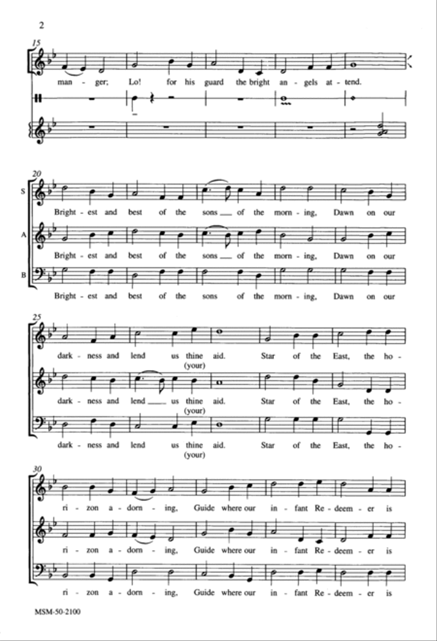 Star of the East 3-Part scores gallery preview page 2