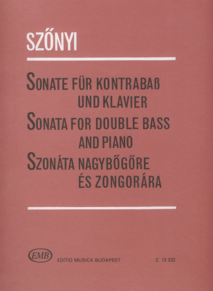 Book cover for Sonate für Kontrabass und Klavier