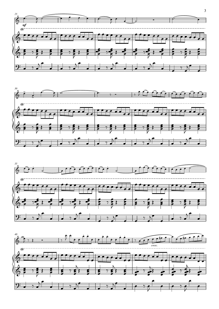 Echoes of Joy for flute and organ Woodwind Duet scores gallery preview page 3