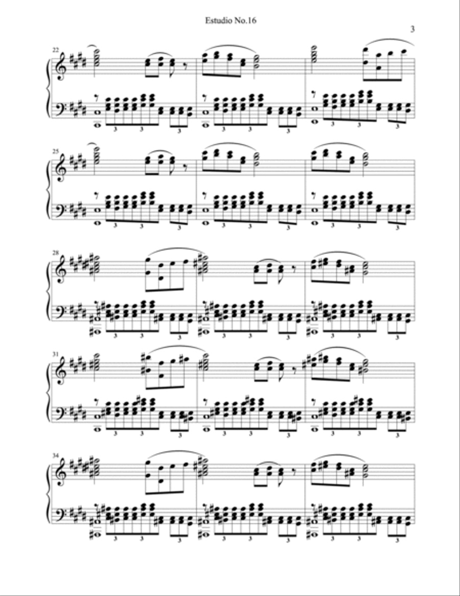 Etude No.16 Etude No.16 Piano Method scores gallery preview page 3