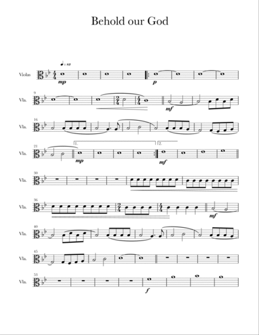 Behold Our God String Quartet scores gallery preview page 5