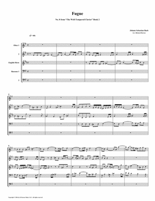 Fugue 08 from Well-Tempered Clavier, Book 2 (Double Reed Quintet)