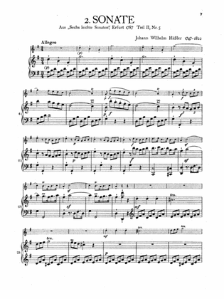 Hässler: Two Sonatas
