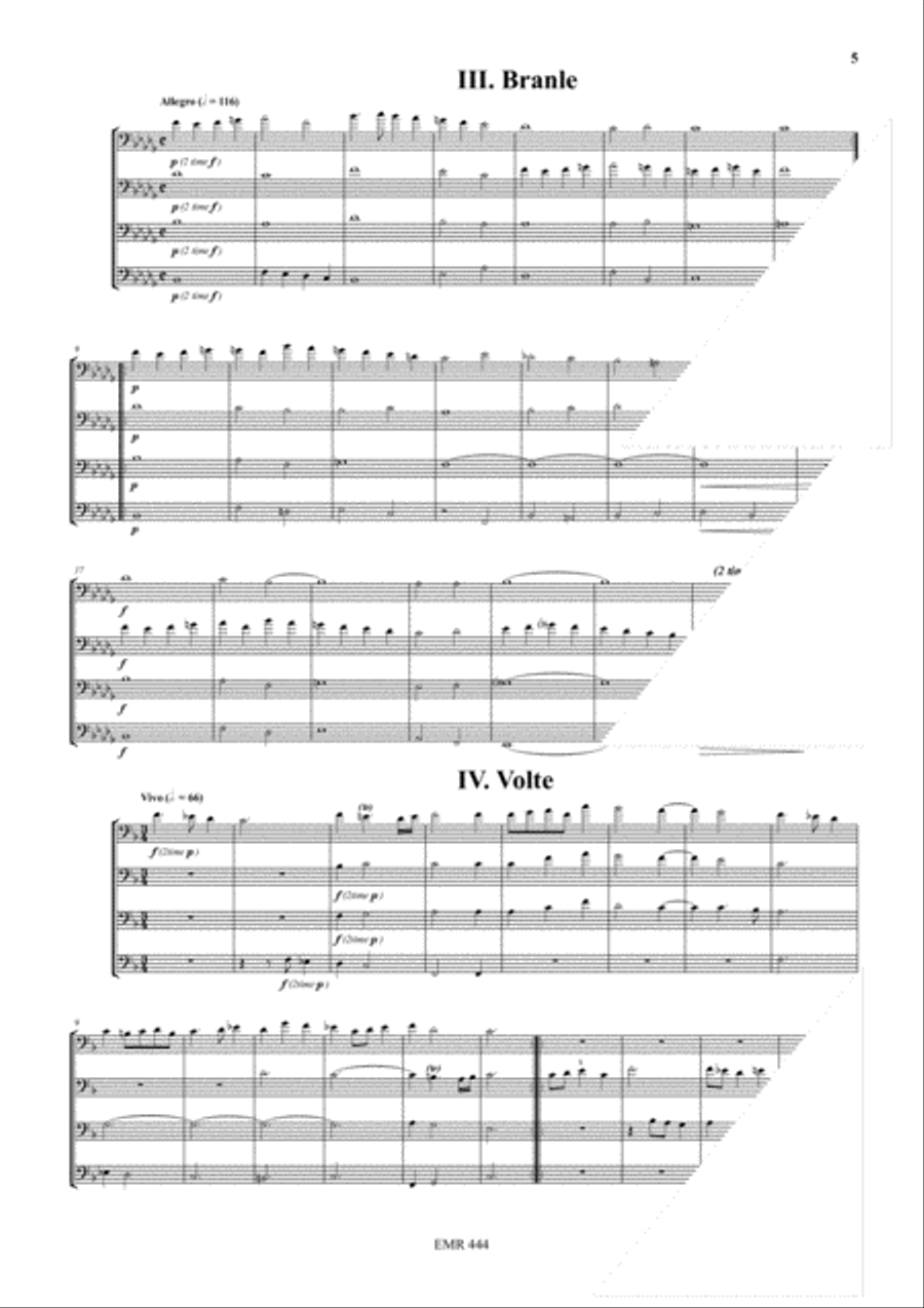Les Tresors d'Orphee Trombone Quartet scores gallery preview page 5