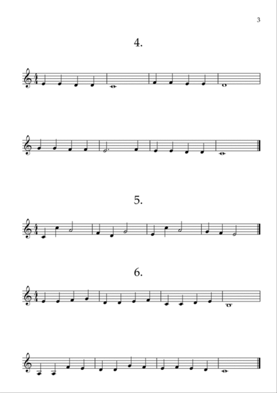 20 simple piano exercises for one hand - for beginners Piano Method scores gallery preview page 3