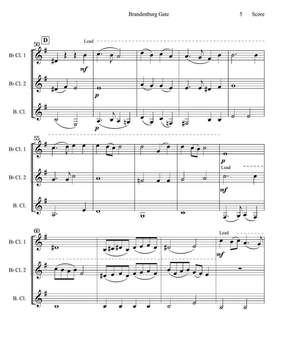 Brandenburg Gate Brandenburg Gate Woodwind Trio scores gallery preview page 6