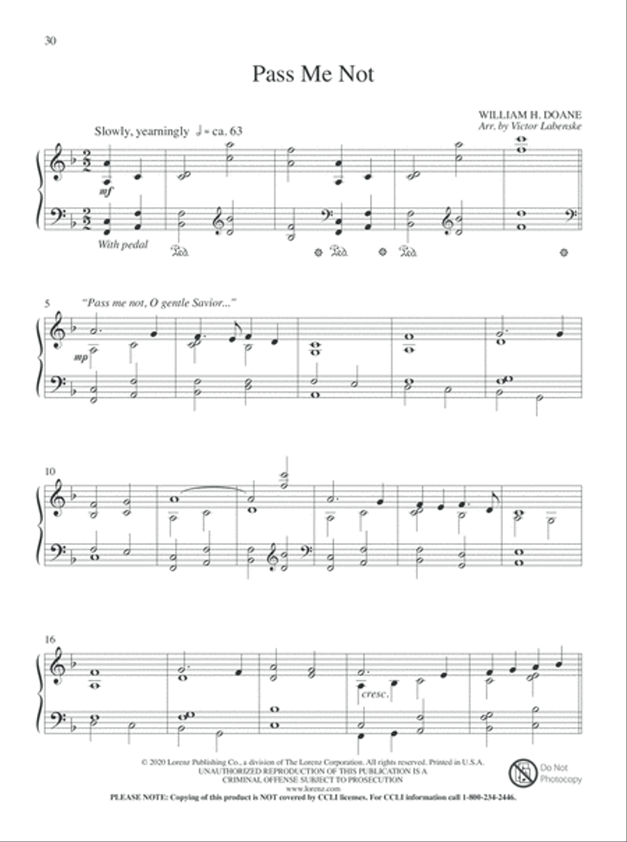 Lord, Abide with Me Piano Solo scores gallery preview page 9