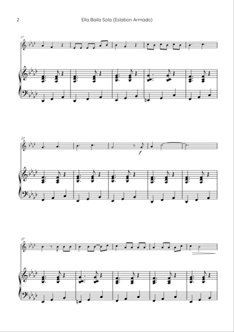 Ella Baila Sola Violin Solo scores gallery preview page 2