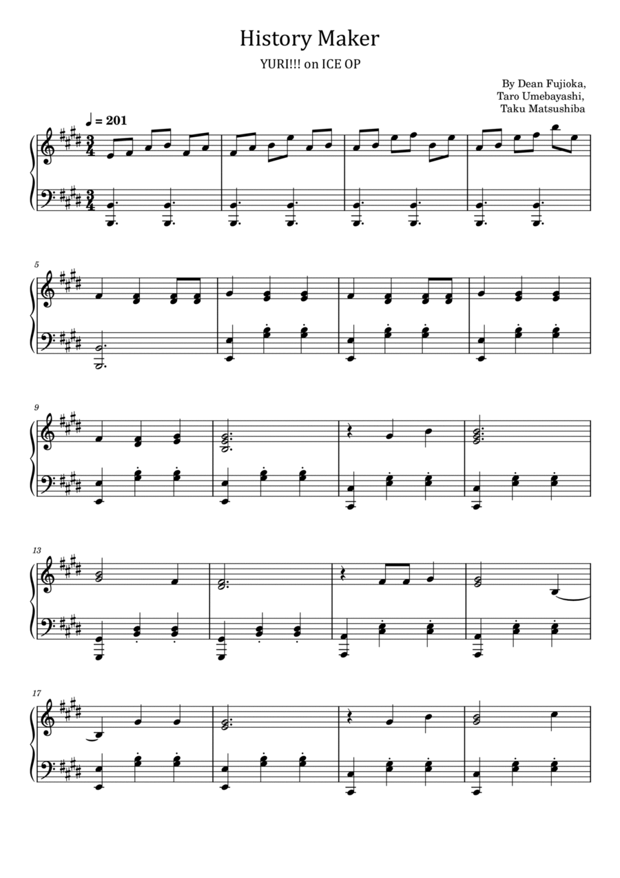 History Maker Piano Solo scores gallery preview page 1
