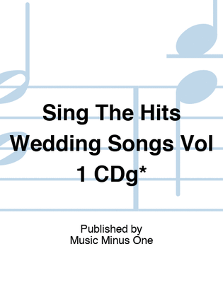 Sing The Hits Wedding Songs Vol 1 CDg*