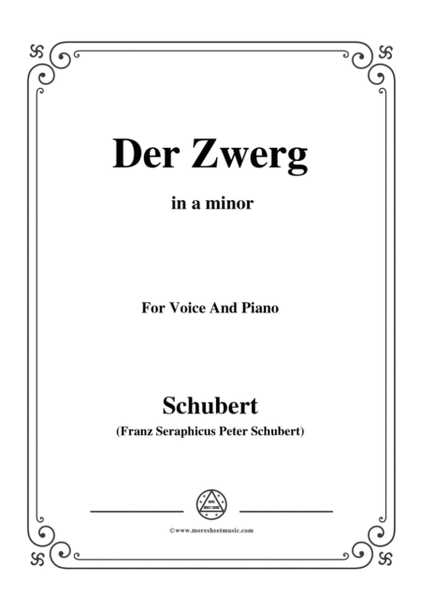 Schubert-Der Zwerg,Op.22 No.1,in a minor,for Voice&Piano image number null