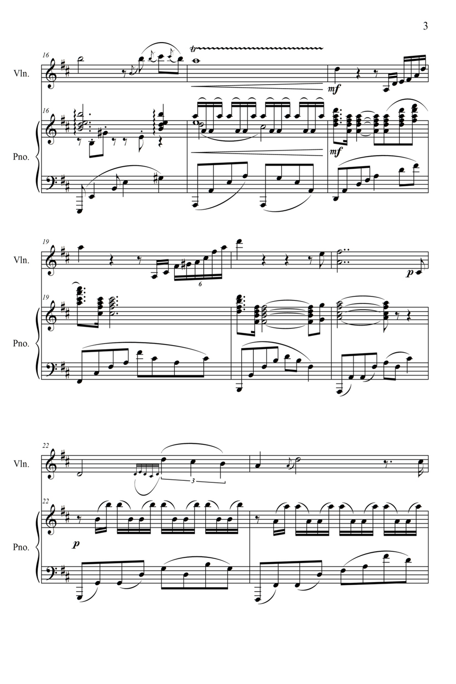 The Town of Chopin's Dreams for violin and piano Violin Solo scores gallery preview page 4