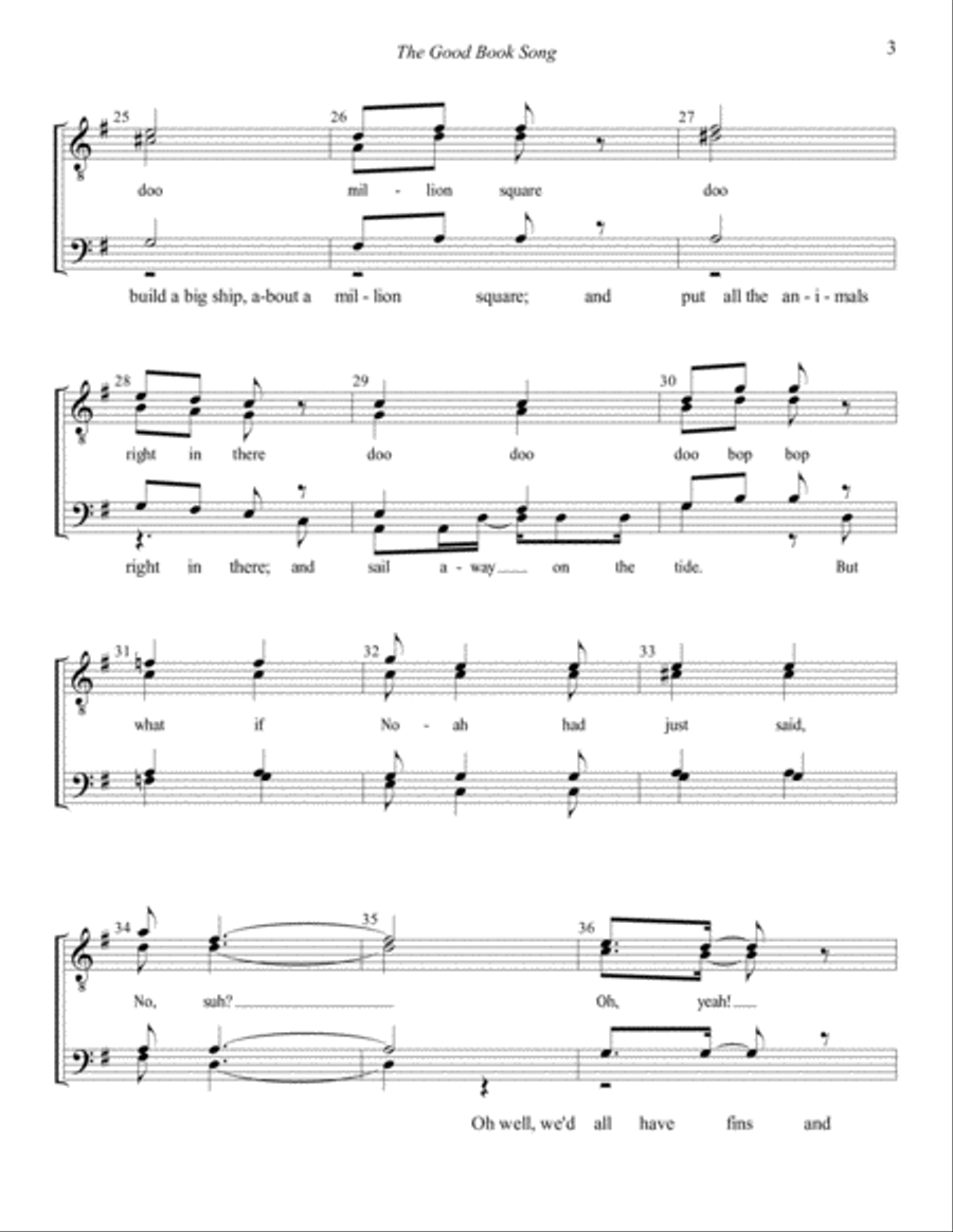 The Good Book Song TTBB scores gallery preview page 3