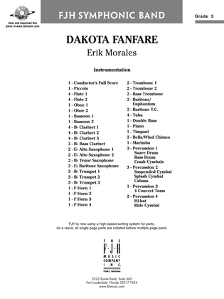 Dakota Fanfare: Score
