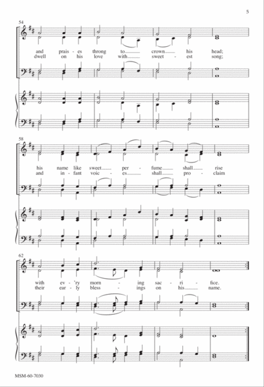 Jesus Shall Reign 4-Part scores gallery preview page 4
