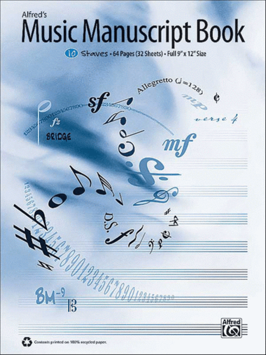 Alfred's Music Manuscript Book Staff Paper scores gallery preview page 1