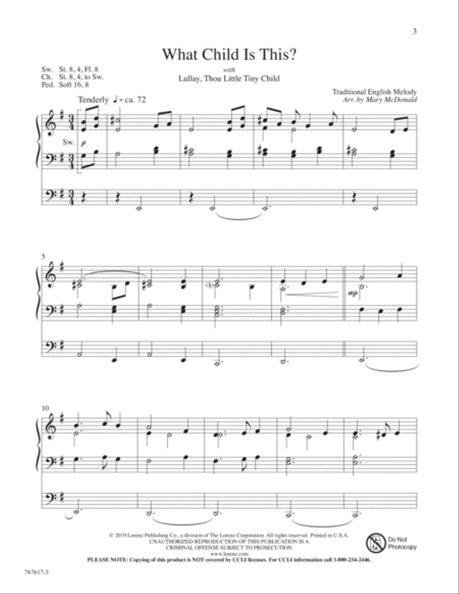 Tidings of Joy! Promises of Peace Organ Solo scores gallery preview page 3