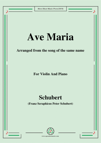 Schubert-Ave maria,for Violin and Piano image number null