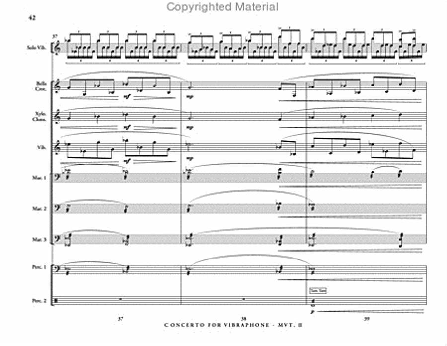 Concerto for Vibraphone & Percussion Ensemble Percussion Ensemble scores gallery preview page 24